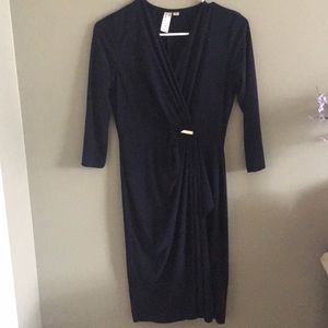 Navy Blue Wrap Dress